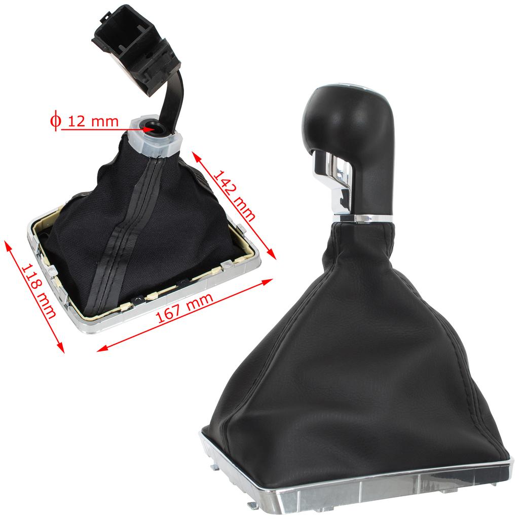 Opel Astra III H 04-10 Gear Shift Knob Black + Gaiter, 5-Speed