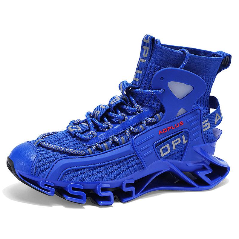 

Men s shoes new summer breathable fly-woven mesh blade black dad men s running sports casual trendy shoes 46