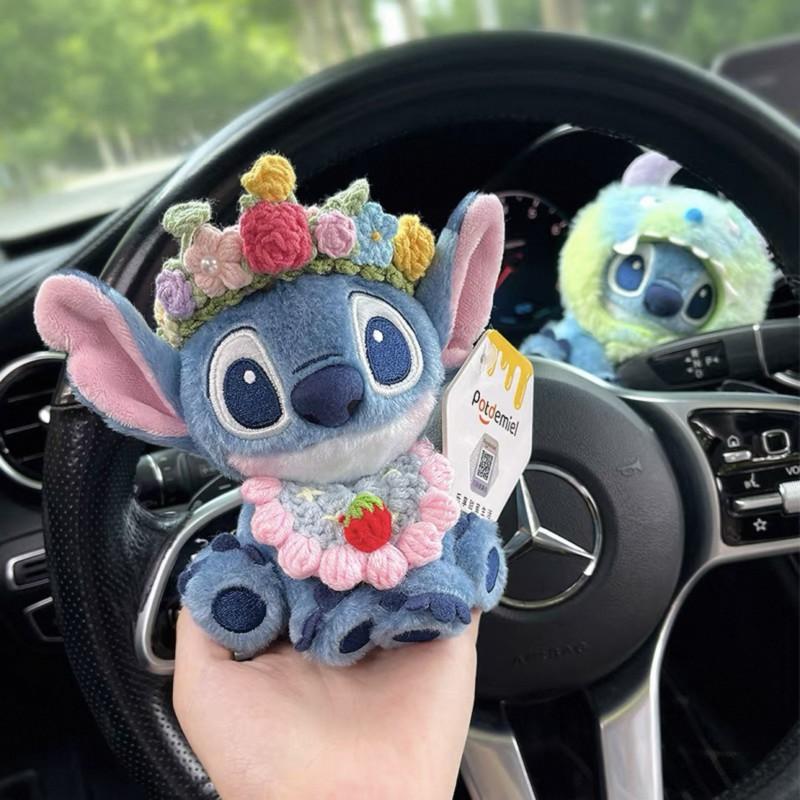 Stitch Plush Keychain Cartoon Character Pendant Cute Chef Doll Bag Charm Gift Kids