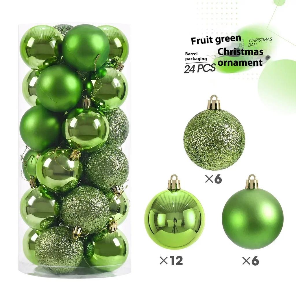 24pcs 6cm Christmas Tree Balls Big Christmas Ball Multicolor Ball Decorations Christmas Tree Ornaments Set for Home Party