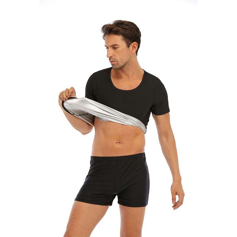 Sweat Men Slimming Polymer Vest Sauna Weight Loss Fitness Tank Shaper Top