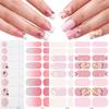 Nail Polish Sticker Self-Adhesive Nail Sticker Manicure Sticker Full Nail Wraps Waterproof Nail Strips with Nail File