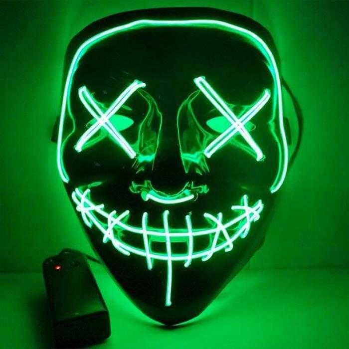 SHOP-STORY - Masque LED de film d’horreur - La Purge - Vert