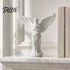 Shelf Angel Figurine 3D Printed Praying Figurine, Retro Guardian Angle Statue, Winged Women Decoration Artistic for Home Office, Housewarming