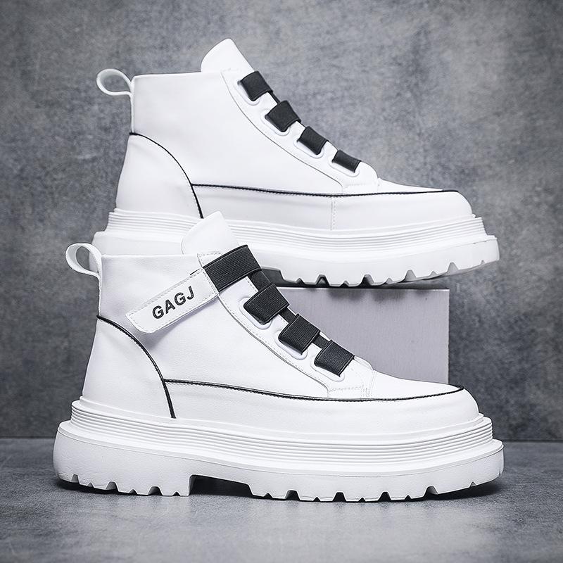 

Мужские высокие кеды, мужские маленькие белые кеды, мужские кеды для скейтборда, модный тренд, боковая пряжка, мужские ботинки, ботинки Мартина, платформа, в наличии 43