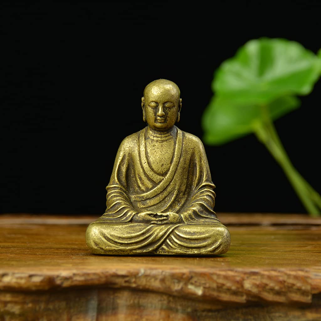 Miniature Jizo Bodhisattva Buddha Antique Bronze High x 4cm Ideal for Parenting and Water as well as Buddhist Altar Jizo Statue, (4.7cm Wide) [Jizo