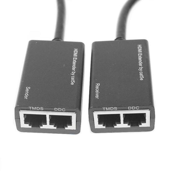 2Pcs HDMI-compatible to 3D 1080P RJ45 Cat5e/6 LAN Ethernet Balun Extender Repeater Adapter