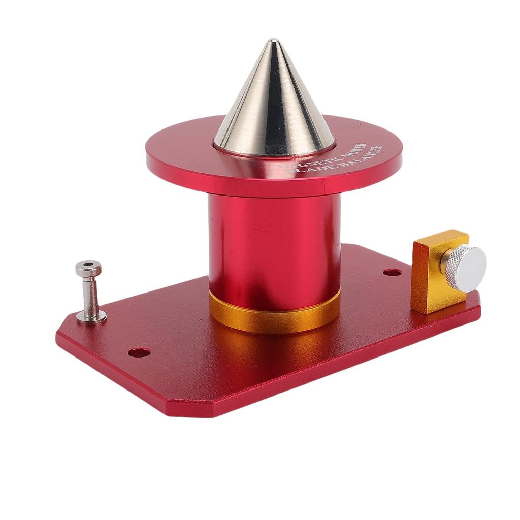Magnetic Wall Mount Blade Balancer Aluminium Alloy 339075B Heavy Precision Blade Balancers for Mowers Red