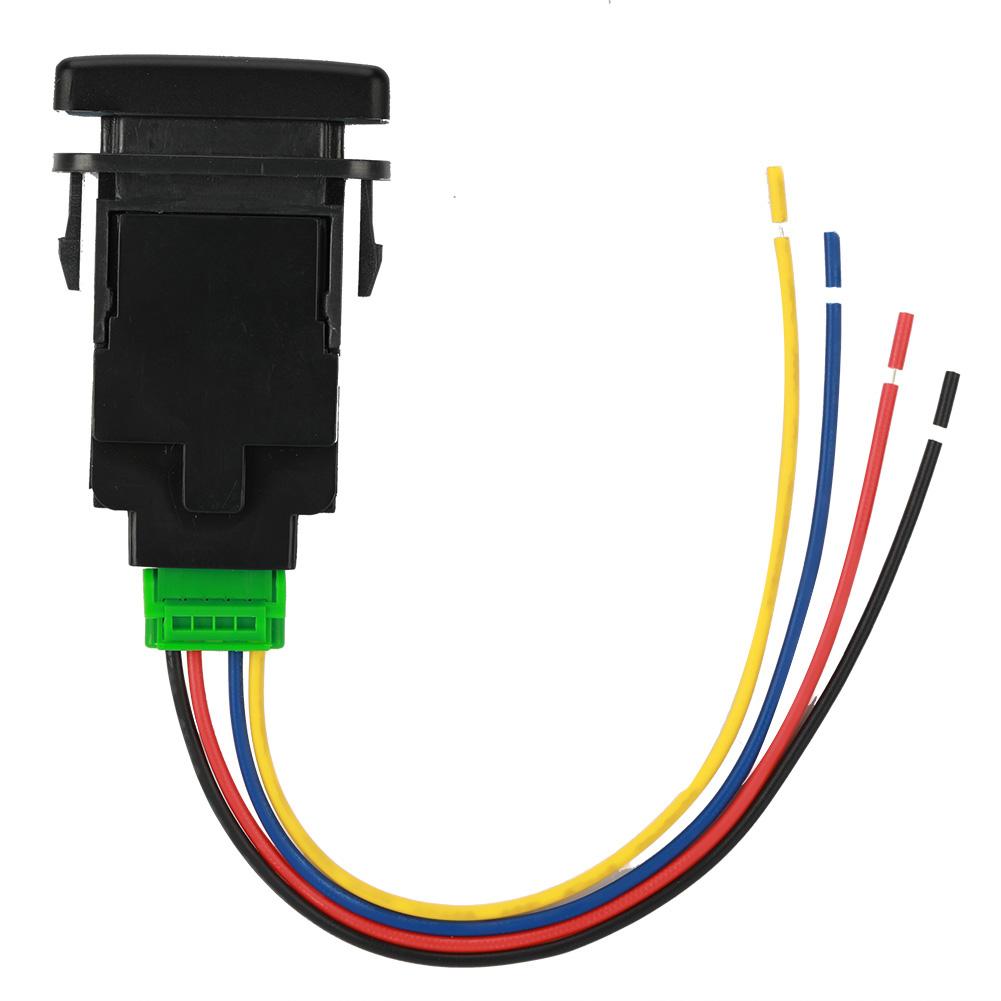 Push Toggle 12V 4-pole with LED Backlight Indicator Light for