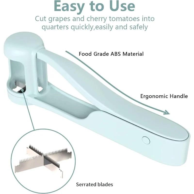 Kids Kitchen Set Tomato Fruit Slicer Cutter Tool With Grape Splitter For Toddlers Cooking Class Safe Gadget Montessori Gift