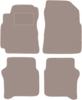 Beżowe welurowe dywaniki podłogowe dla: Nissan Primera P12 kombi, sedan, liftback (2001-2007)