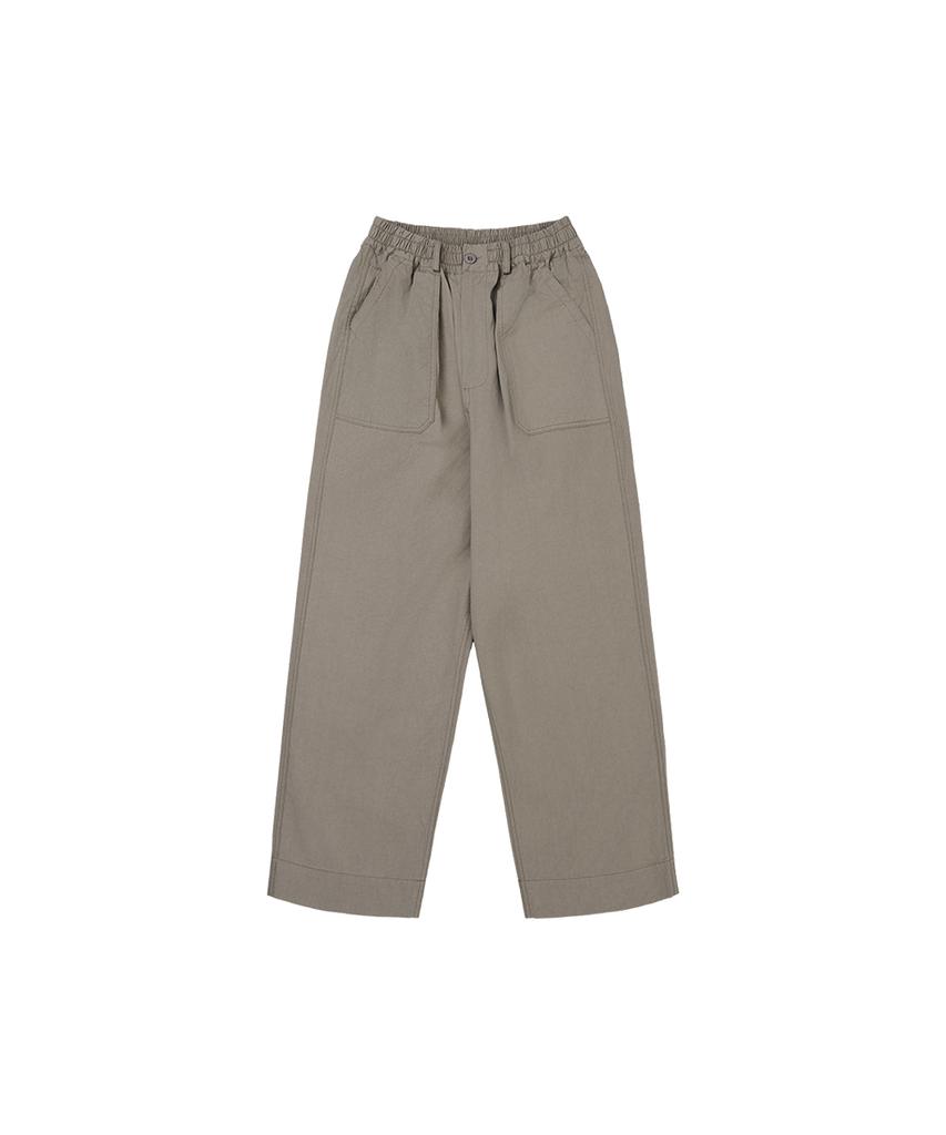 Kaepidijain Single-Pleat Wide Fatigue Pants (Beige)