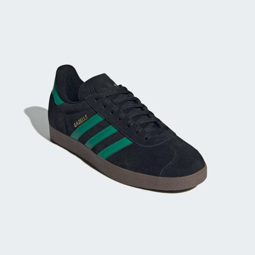 JH5394 Adidas Originals Gazelle Core Black Court Green Cloud White (Men's)