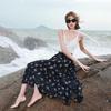 Sancai 2026 Women's Floral High-Waist A-Line Skirt