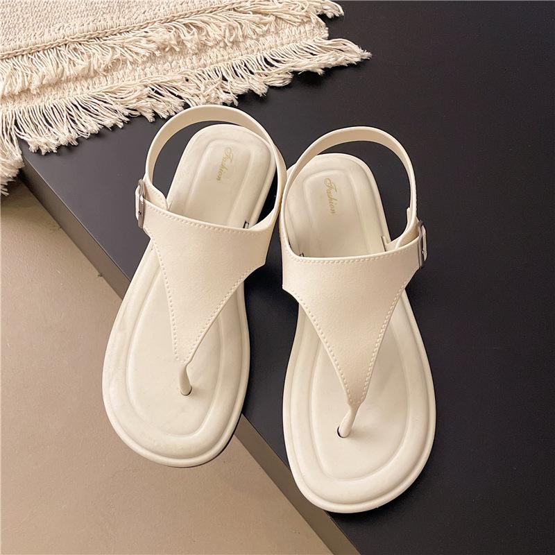 Summer New Simple Retro Fashion Versatile Casual Sandals Niche Beach Toe Sandals Women