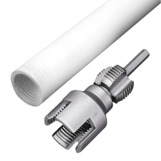 Integrated Internal External Pipe Threading Tool Rust-Resistant Multipurpose PVC Pipe Threader Electric Drill Accessory