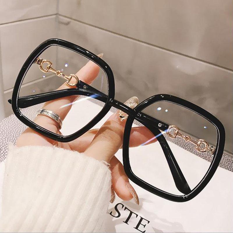 Fashion Square Glasses Frame Women Oversized Optical Transparent Spectacle Frames Vintage Eyewear Decoration Glasses Eyeglass