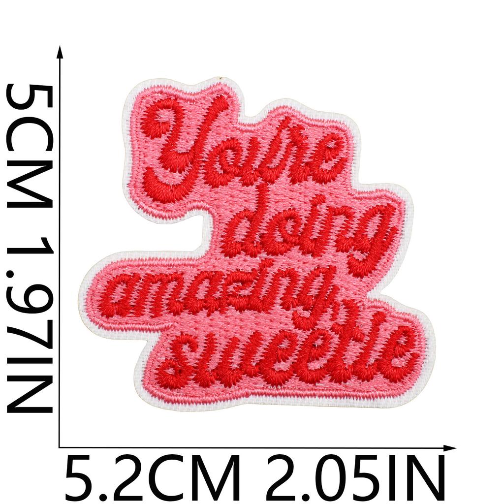 Encouragement Embroidery Cloth Sticker Bag Dress Inspirational Sun Embroidery Patch Positive Energy Patch Sticker Love Heat Transfer