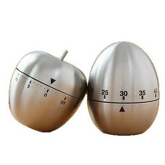 Stainless Steel Apple Kitchen Timer for Cooking and Baking