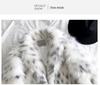 European & American Lynx Leopard Print Lapel Fox Fur Coat for Women – Long, Young Style