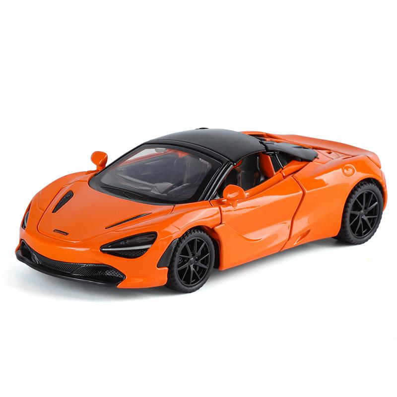 Alloy Die-cast 1/32 McLaren 720S Convertible Sports Car, Bring Back Children's Toy Cars, Desktop Ornaments, Boys' Gifts