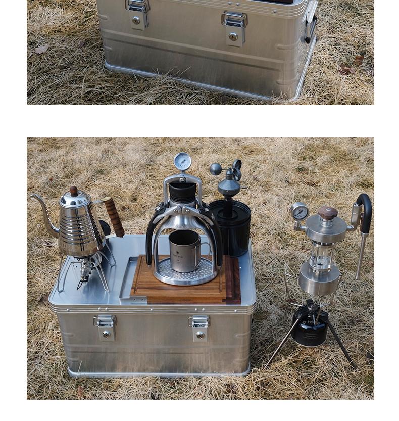 Aluminum Alloy Large Capacity Roof-Mount Camping Storage Box with Lock