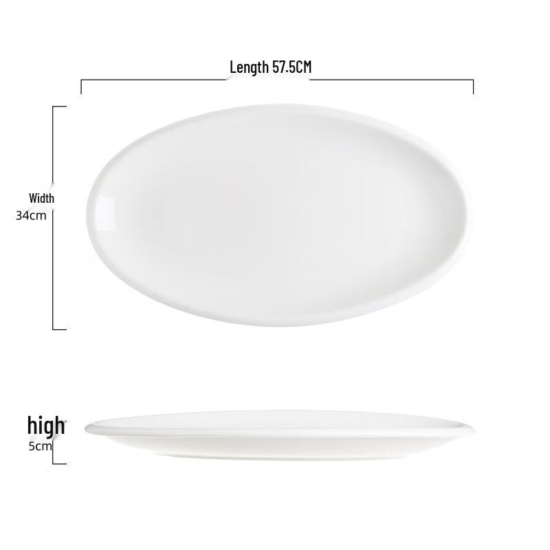 Zhi Shi Ceramic Thick-Edge Deep Fish Plate