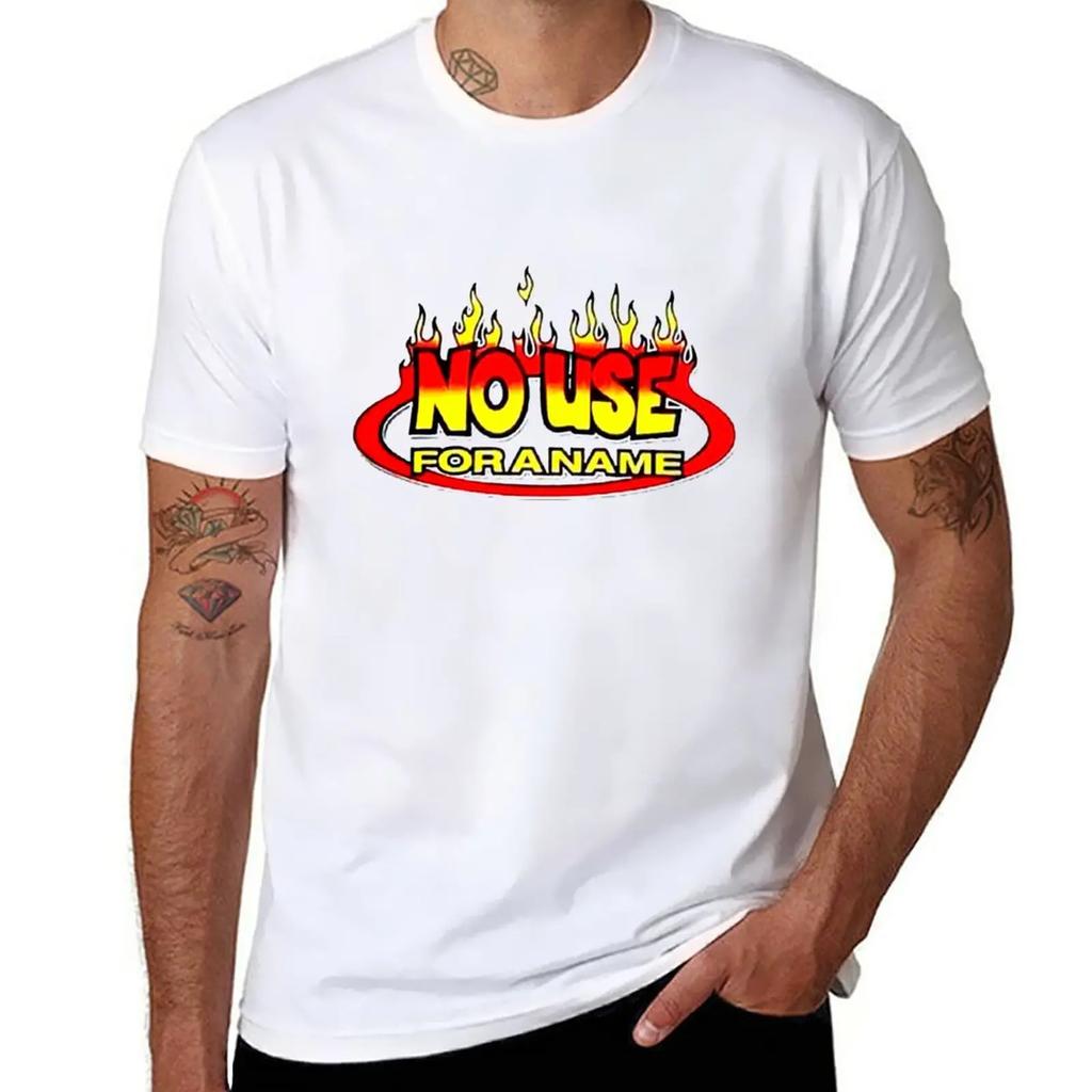 New No Use for A Name Logo Round Neck Raglan Blouse Black T-Shirt Sweat Shirt T-shirts Man Mens T Shirts Casual Stylish