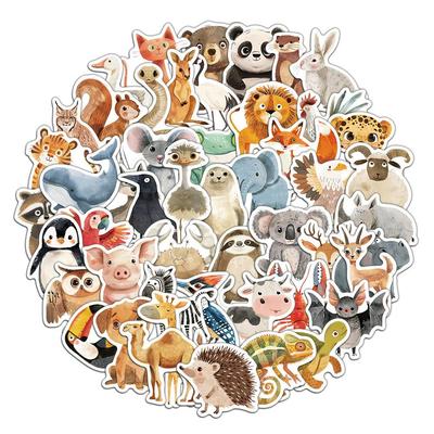 50 Cute Cartoon Stickers for Kids - Book & Phone Decor (Set of 50)