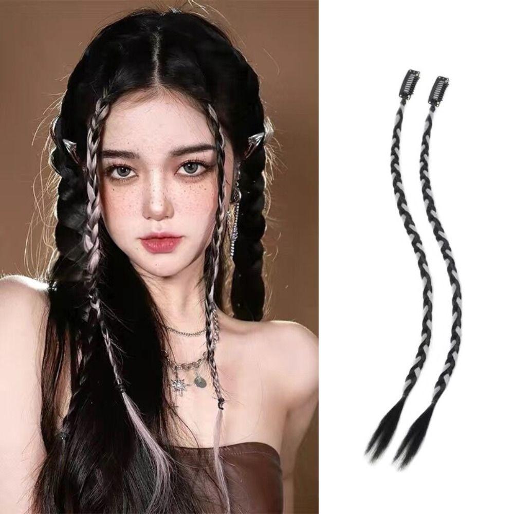 Lightweight Braid Wig With Strong BB Clip Hair Weaving Extension Ponytail Hairpiece  for Women