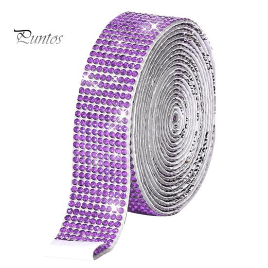 1 Roll 90CM Rhinestone Ribbon Self-Adhesive Glitter Faux Crystal Decorative Ribbon Clothes Shoes DIY Projects Crafts Bling Rhinestone Sticker Wrap