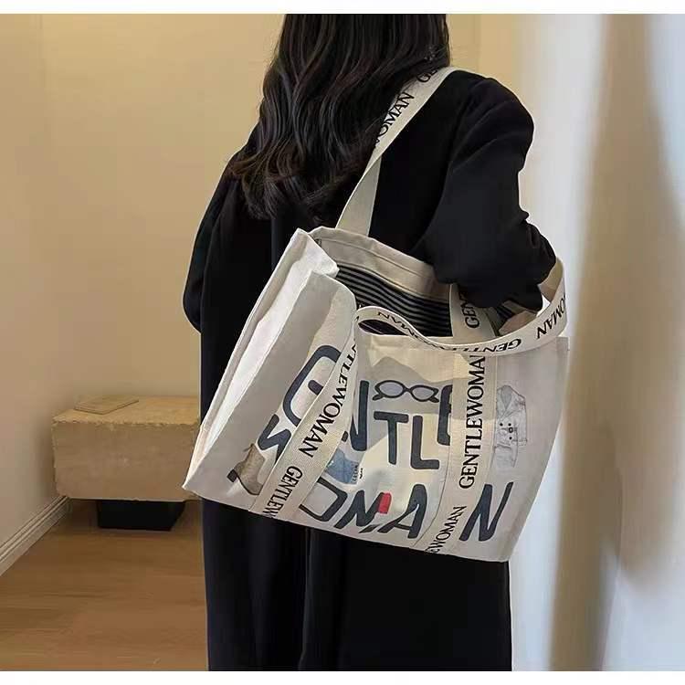 Damen Canvas Tote mit großem Fassungsvermögen für Sommerausflüge, den lässigen Arbeitsweg, Kurztrips & Shopping