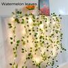 Blumen-grüne Blatt-Lichterkette, künstliche Weinrebe, Lichterkette, USB-betrieben, Weihnachtsbaum-Girlande, Licht zum Jäten, Heimdekoration