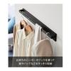 Yamazaki Jitsugyo [Gypsum board tweezers and wood screws included that make holes less noticeable] Wall-mounted hanger bar, black W60 x D4.8 x