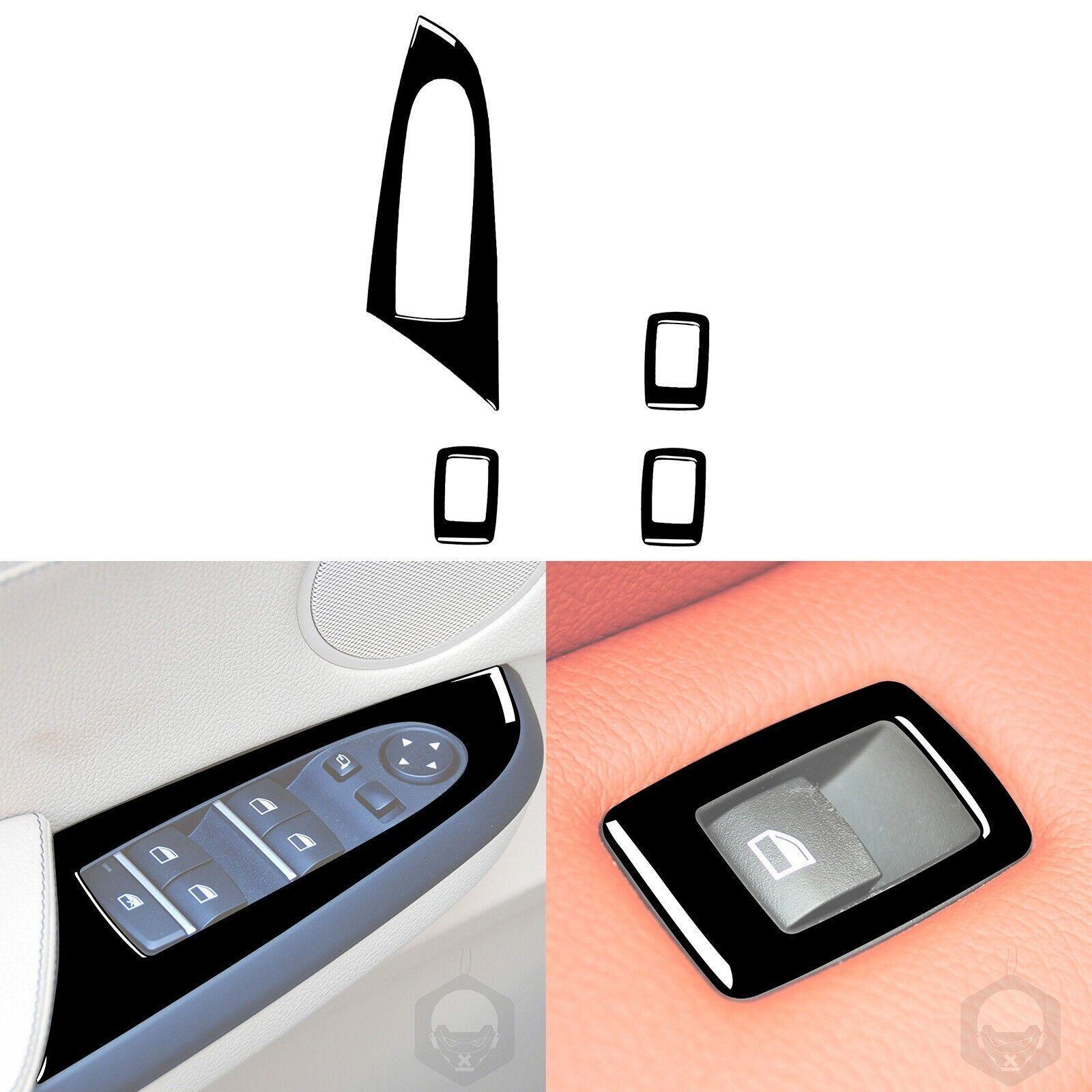Glossy Piano Black Window Lift Switch Panel Cover For BMW X3 X4 F25 F26 2011-17