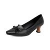 Comfortabele Dames Pumps Spitse Neus Hoge Kitten Hak Dames Dagelijkse Schoenen Grote Plusmaat 45
