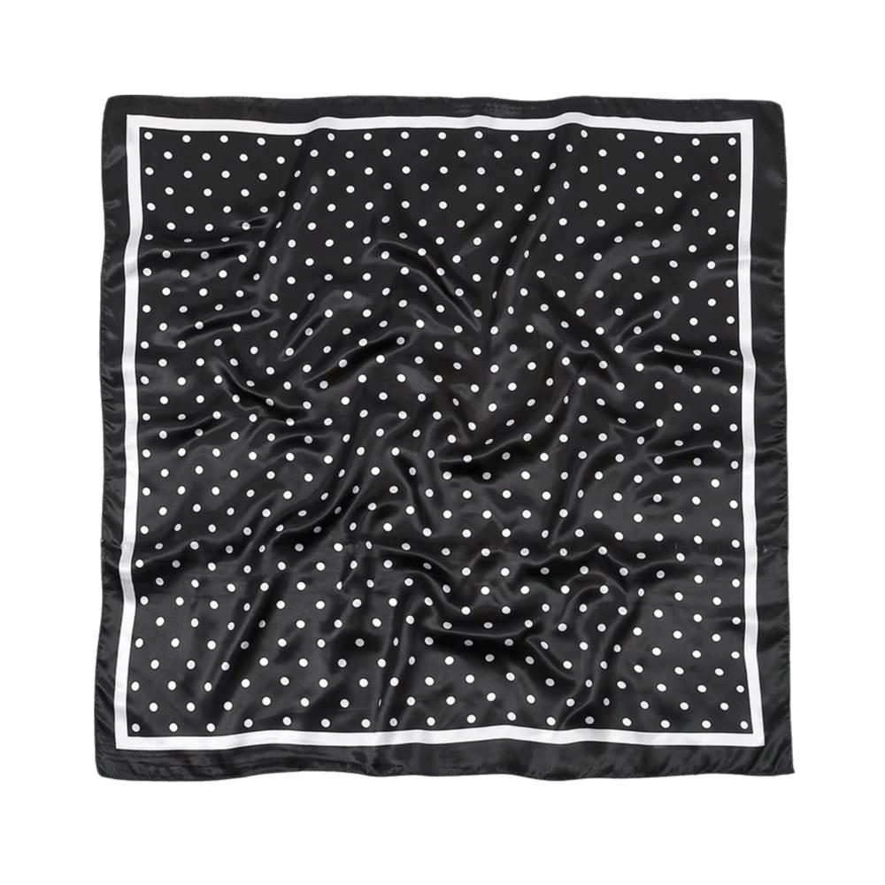 90X90CM Square Scarf Dot Printed Imitation Silk Scarfs New Femme Turban  Bag Accessories