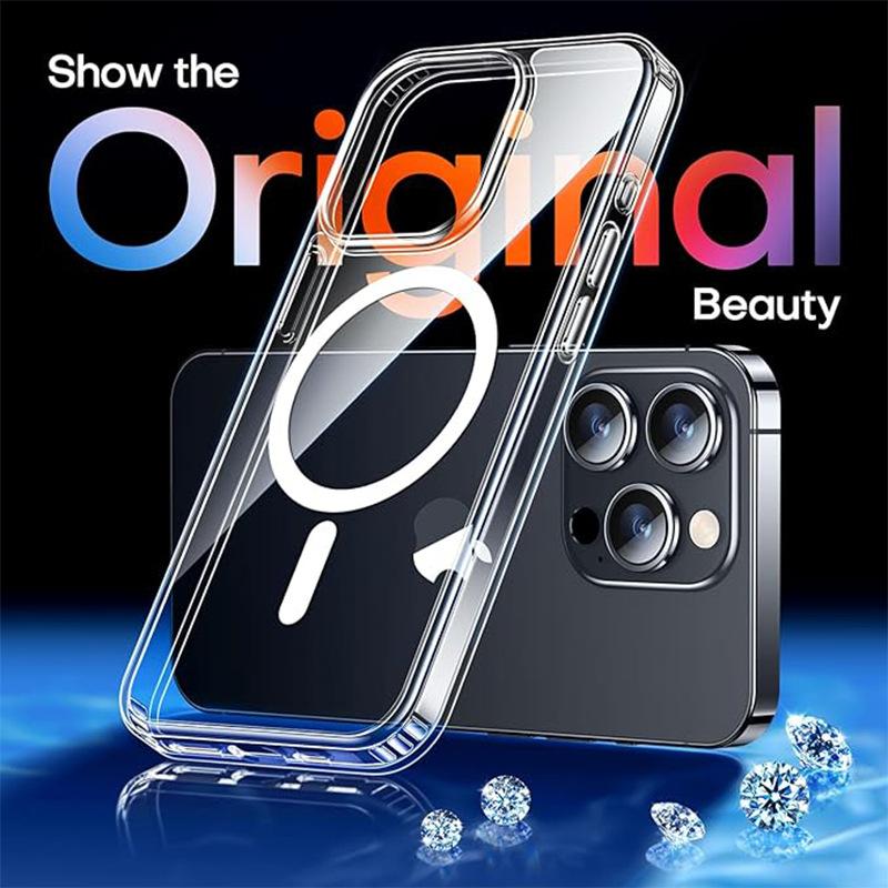 Applicable To Apple 16 Magnetic Phone Case IPhone 16 Pro Wireless Charging Transparent Anti-fall 12 Case