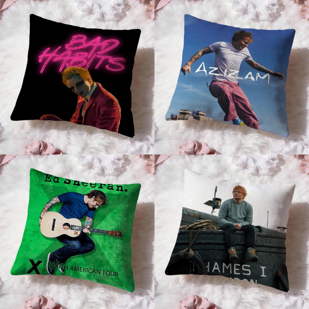 Cute E-EdS S-SheeranS Cushion Cover Premium Comfort Reversible Pillow Cove -Two in One Design for Any Room & Car Interior