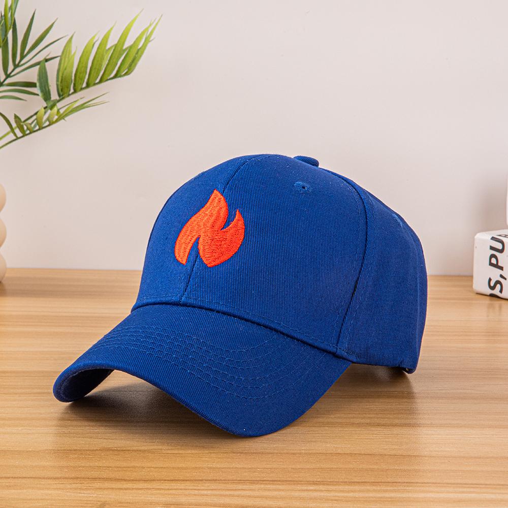 New fashionable dad caps with embroidered fire patterns, baseball caps for women, men, summer, autumn and spring sun hats, adjus