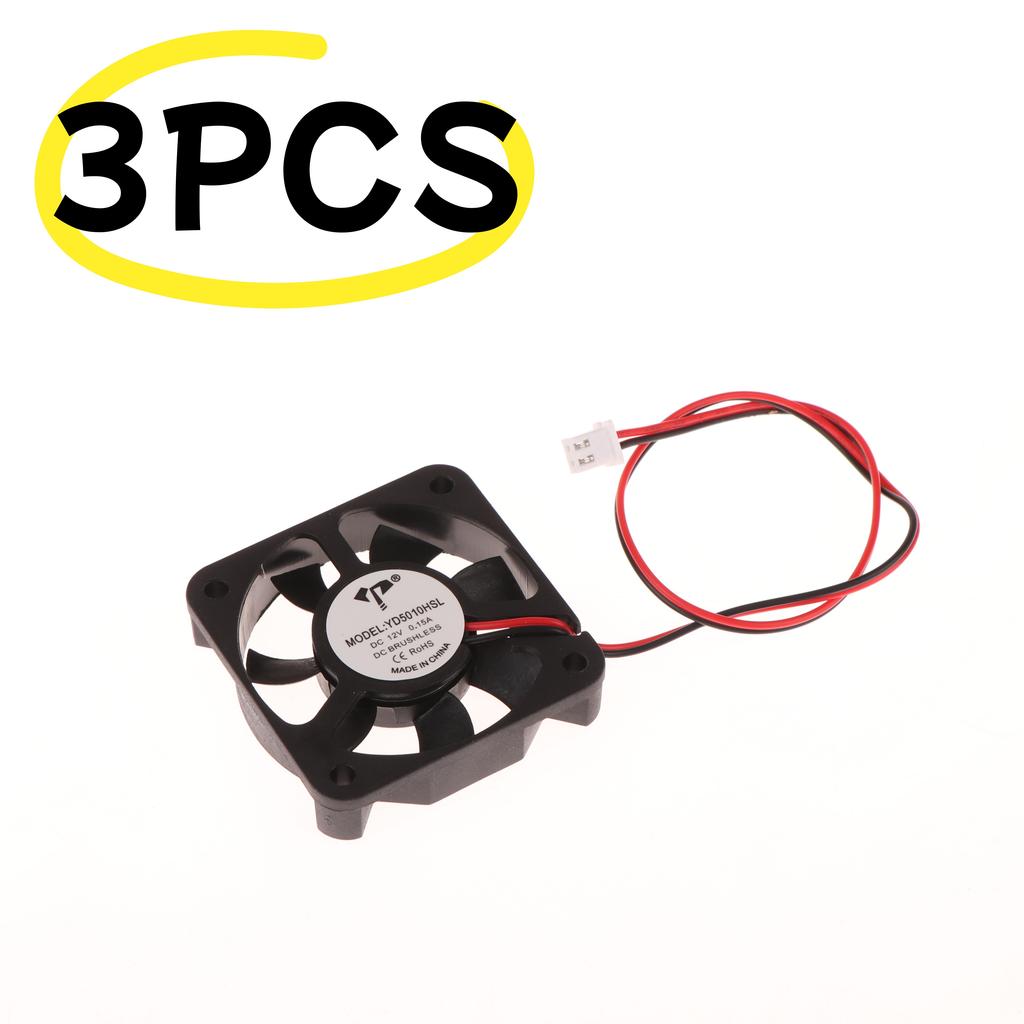 1/3PCS Hydraulic Bearing 5V 12V 24V 3D Printing Car Light Aromatherapy Machine DC Cooling Fan 5010mm DC Fan