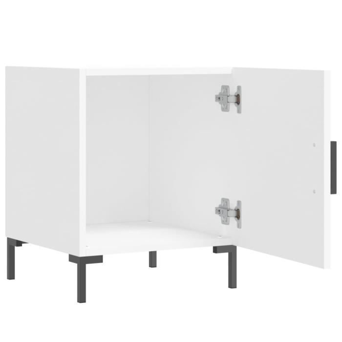 VidaXL Table de chevet blanc 40x40x50 cm bois d’ingénierie 827564
