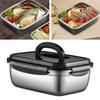 304 Stainlesss Steel Leak Proof Lunch Box With Lid Picnic Box Bento Box Food Storage Containers For Portable Food Bento Boxes