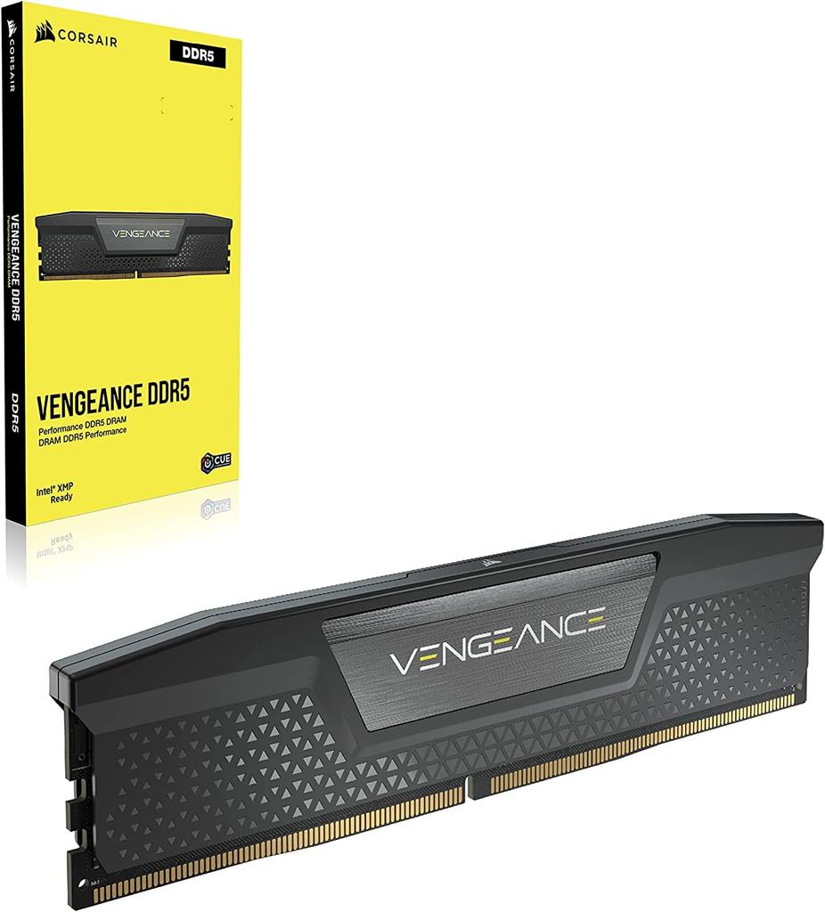 CORSAIR Desktop PC Memory VENGEANCE DDR5 Series Intel XMP Memory Kit 64GB x Black CMK64GX5M4B5600C36 DDR5-5600MHz (PC5-44800) [16GB 4]