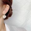 Elegant and Fashionable Summer Diamond Inlaid Pearl Flower Earrings for Women Korean Style Versatile Jewelry Accessories Gift