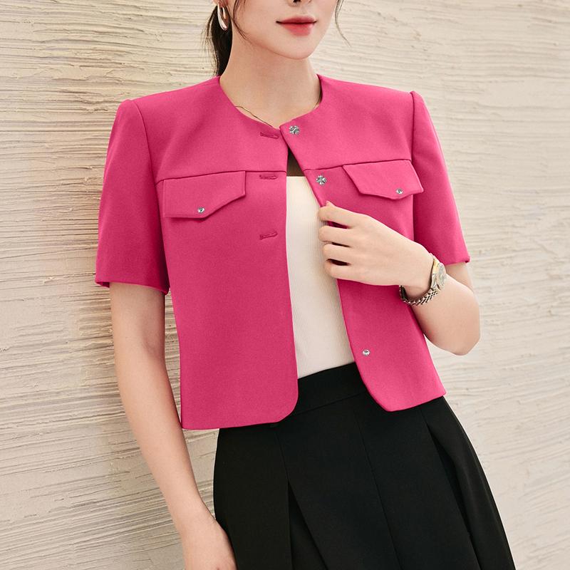 ZANZEA Dámská ležérní letní halenka s kulatým výstřihem a krátkým rukávem