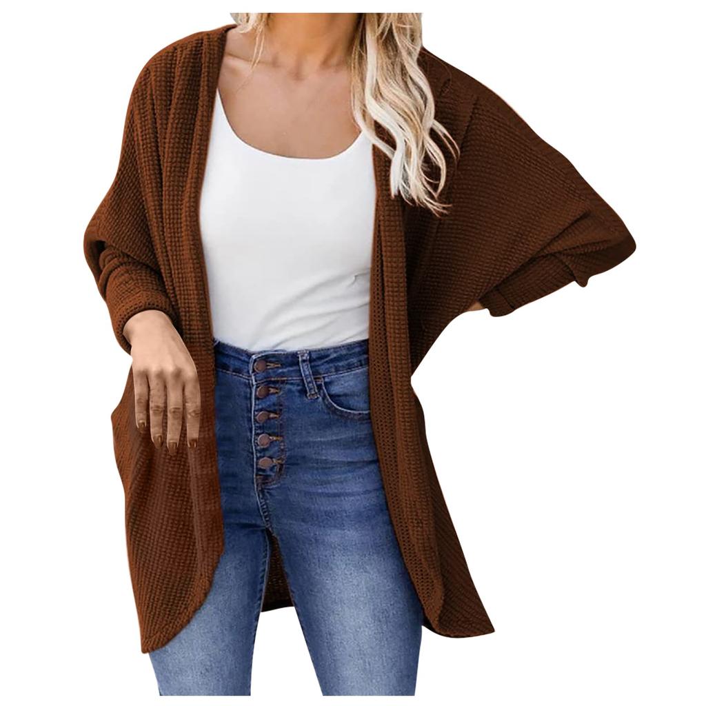 Women's Solid Color Comfortable Home Cardigan Long Shirt Shawl Jacket