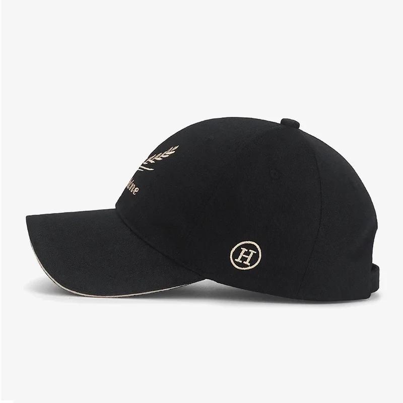 Feather Wheat Ear Embroidery Cotton Baseball Cap New Outdoor Casual Sport Sun Caps Trucker Hat Dad Hats