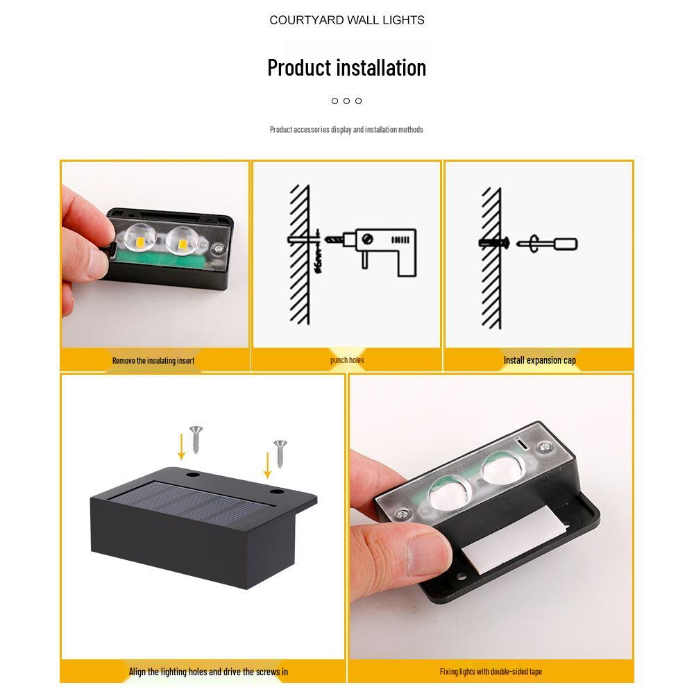 Automatic Solar Decorative Lights: Outdoor Wall, Stair & Balcony Illumination