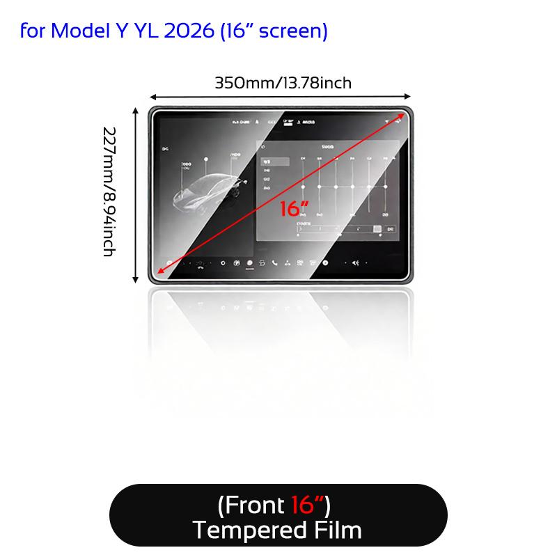 For Tesla Model 3 Highland 2024-2026 Y Juniper HD Tempered Glass Film Screen Protector Navigation Protective Cover Accessories